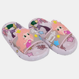 Girls Rubber Slides – Pink with Mermaid Design