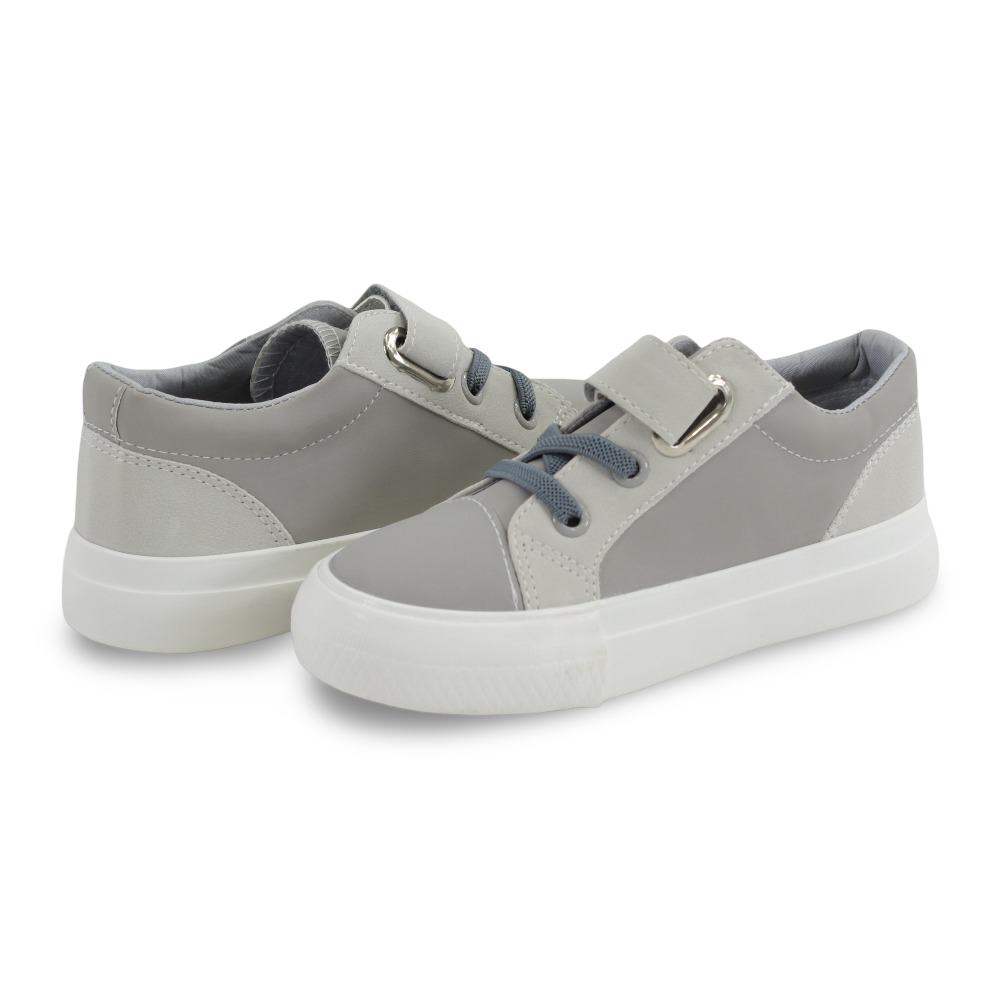 Unisex Baby Leather Sneakers – Grey