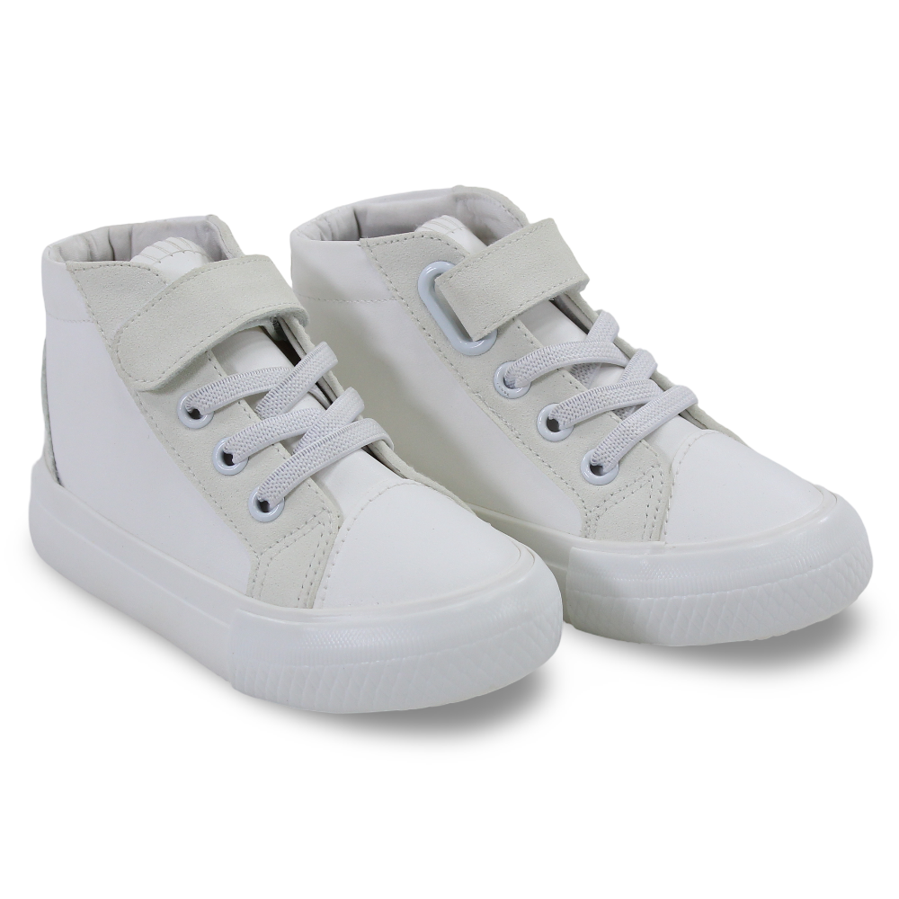 Unisex Leather Half Boots – White