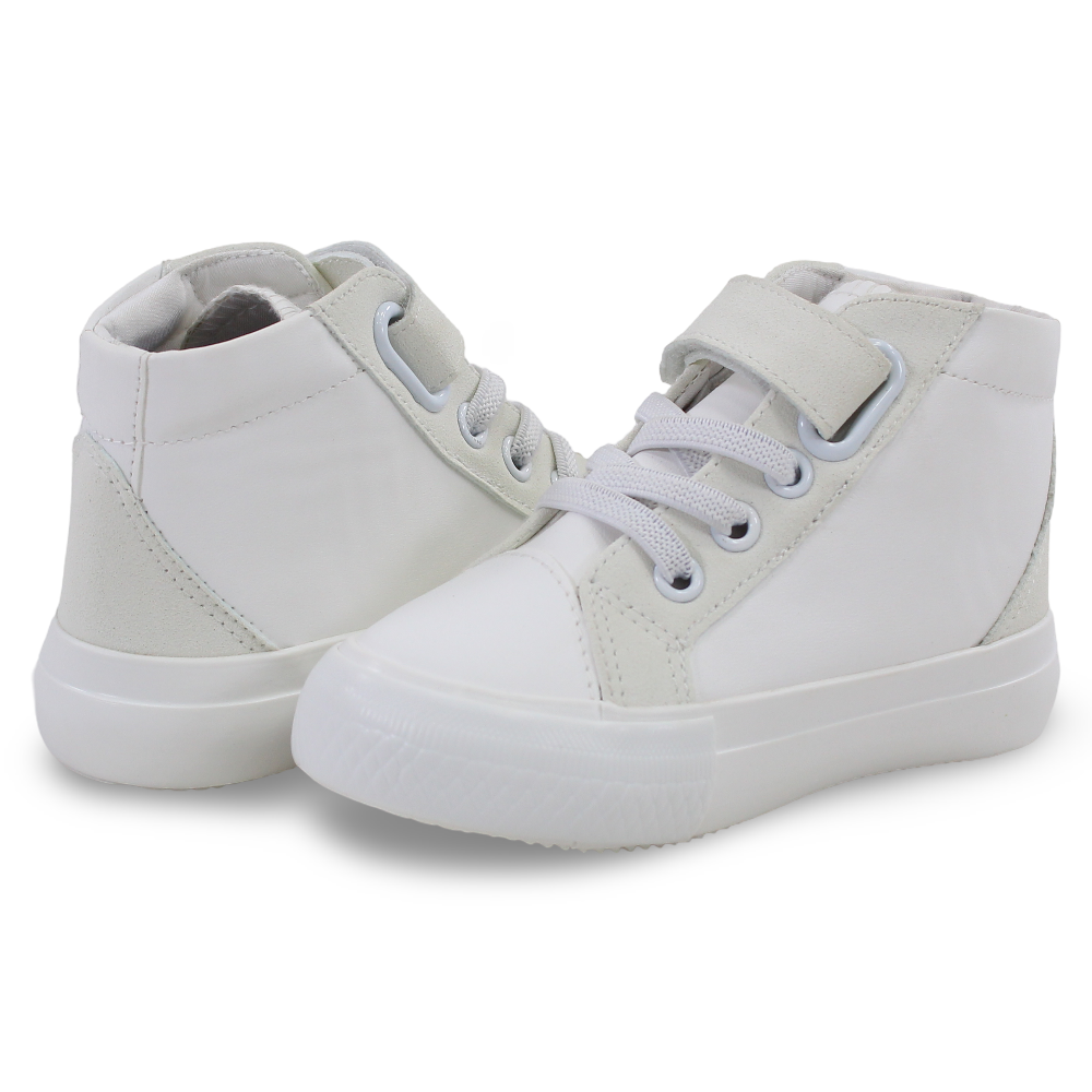 Unisex Leather Half Boots – White