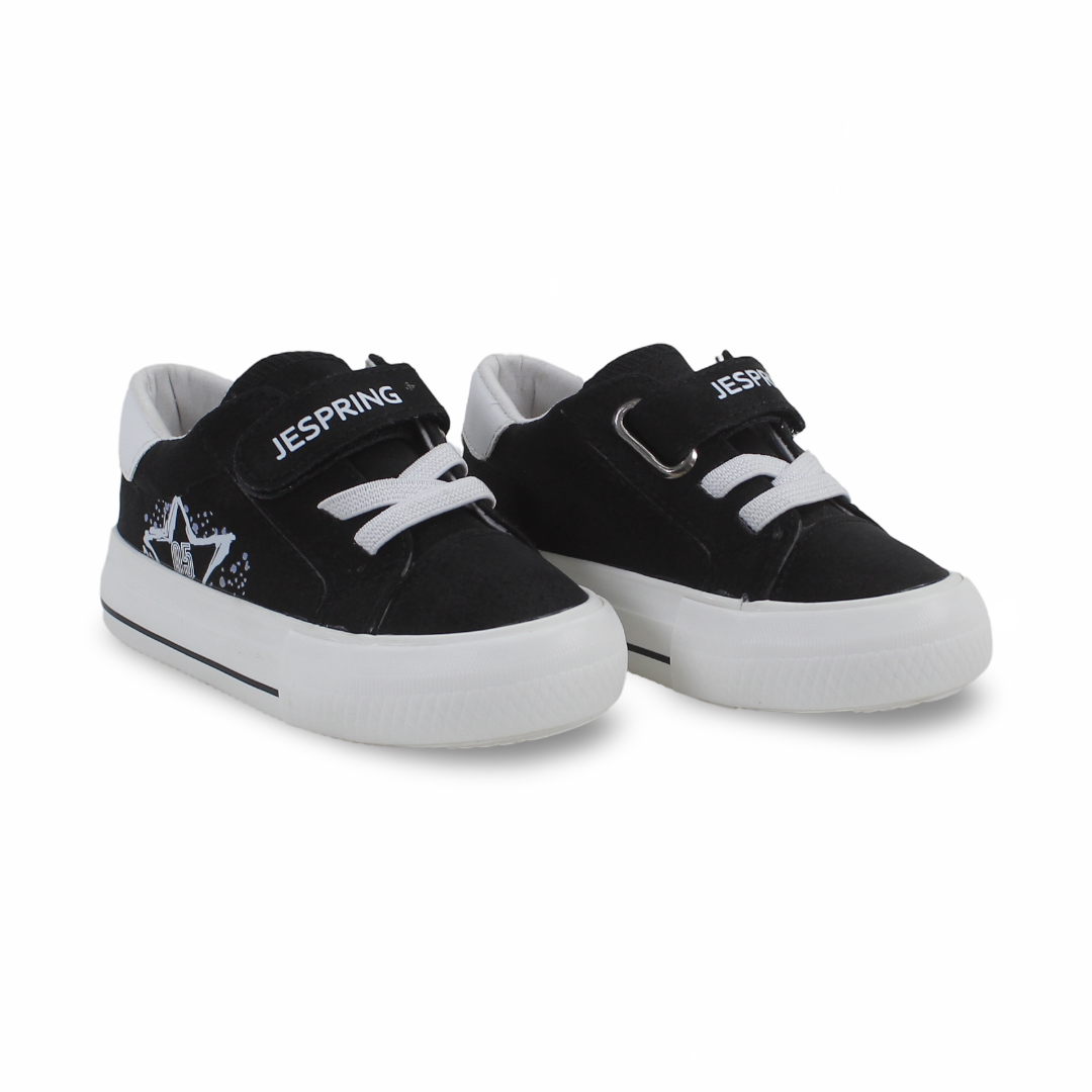 Unisex Baby Leather Sneakers – Black