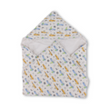 Cotton Baby Blanket – Off-White with “Hey Racer” Print