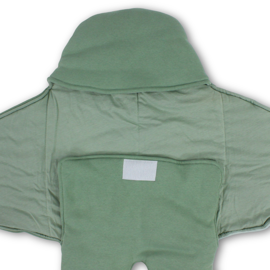 Baby Boys Cotton Hooded Swaddle – Mint