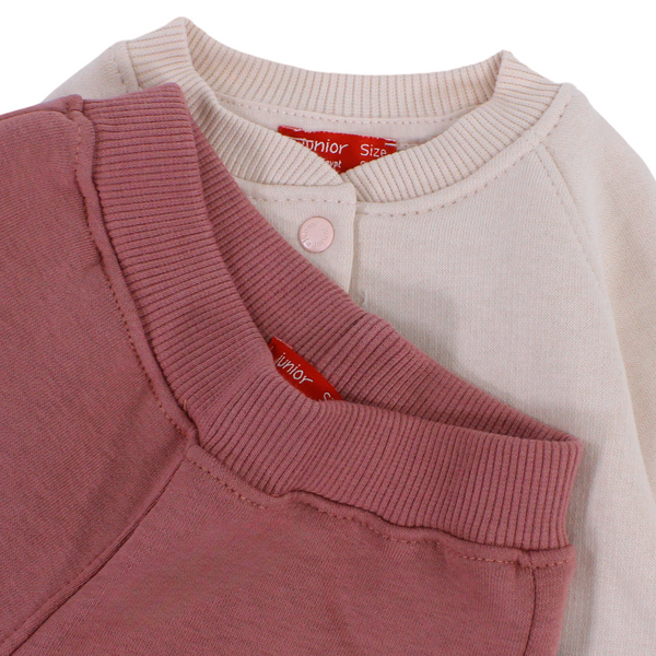 Baby Girls Cotton Pajama – Pink with "Lovely" Embroidery