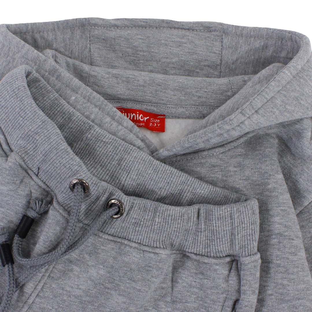 Boys Cotton Hooded Pajama – Grey