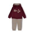 Boys Cotton Hooded Pajama – Maroon
