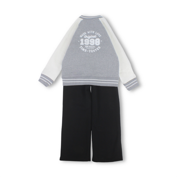 Boys Cotton Pajama – Grey with "1998" Print