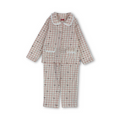 Girls Cotton Pajama – Checkered Pink with Bunny Print