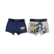 Boys Cotton Boxer Shorts – Navy & Grey with Batman Print (Pack Of 2)