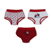Girls Cotton Panties Red with Minnie Mouse Design –  Pack of 3
