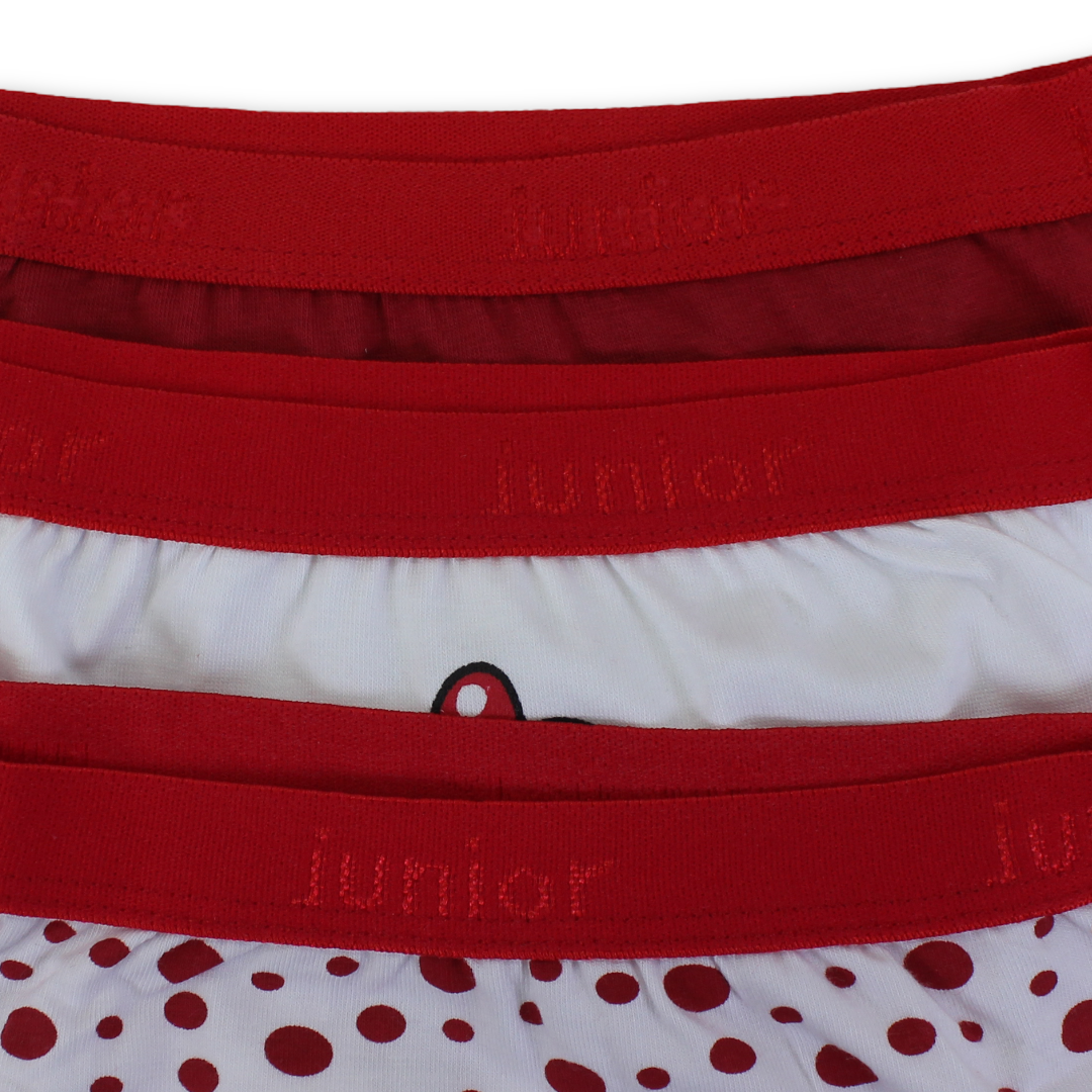 Girls Cotton Panties Red with Minnie Mouse Design –  Pack of 3