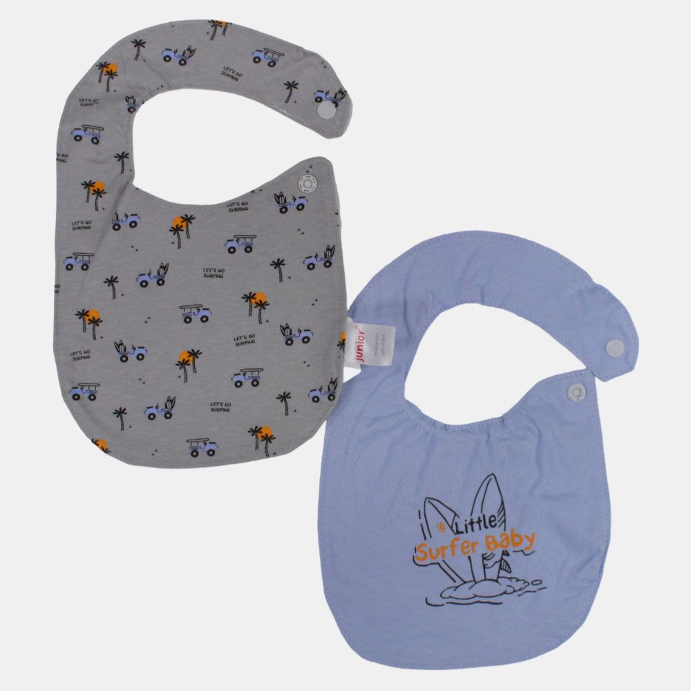 Surfer Baby Cotton Bibs – Set of 2