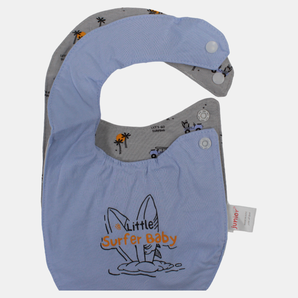 Surfer Baby Cotton Bibs – Set of 2