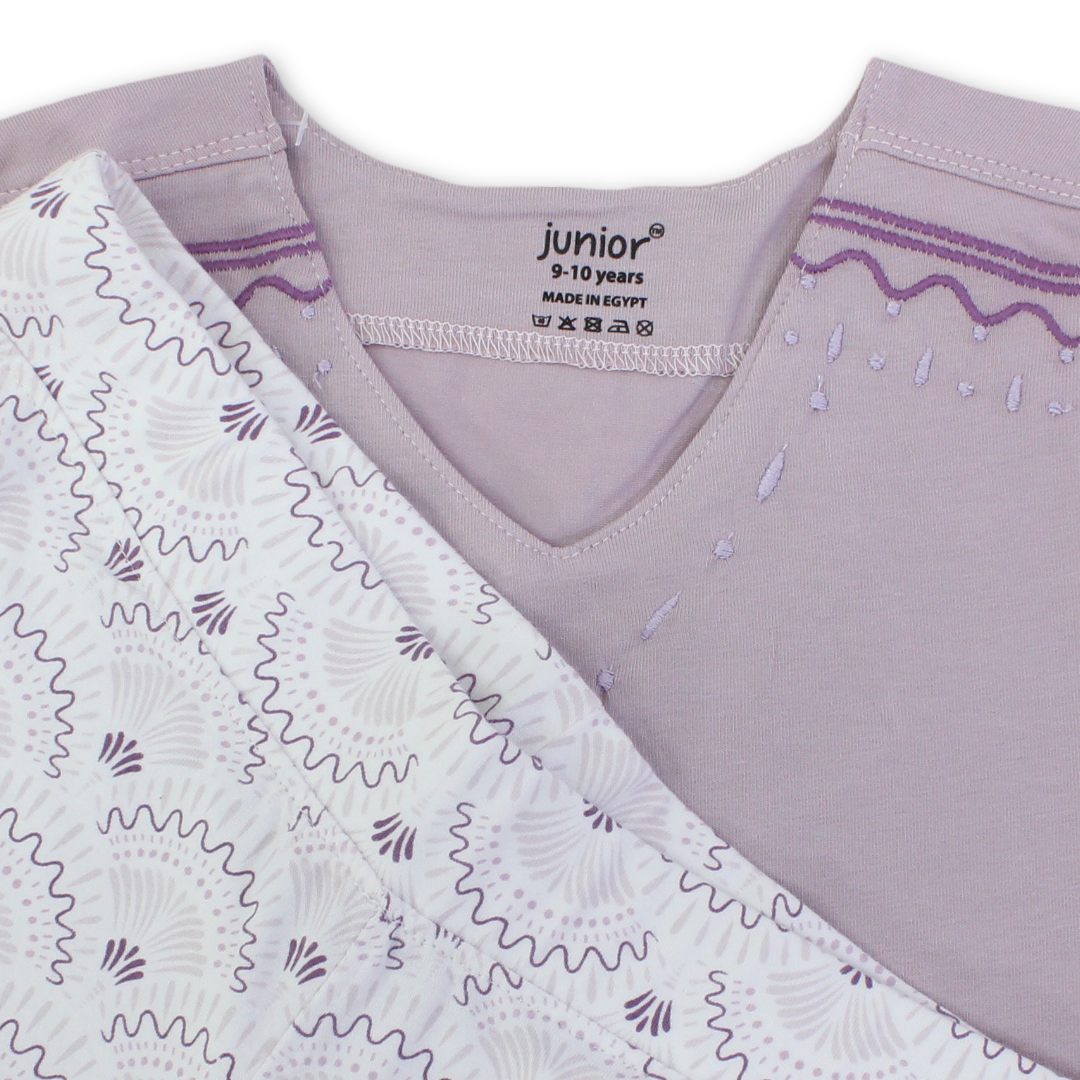 Girls Cotton Sleeveless Pajama – Dusty Pink