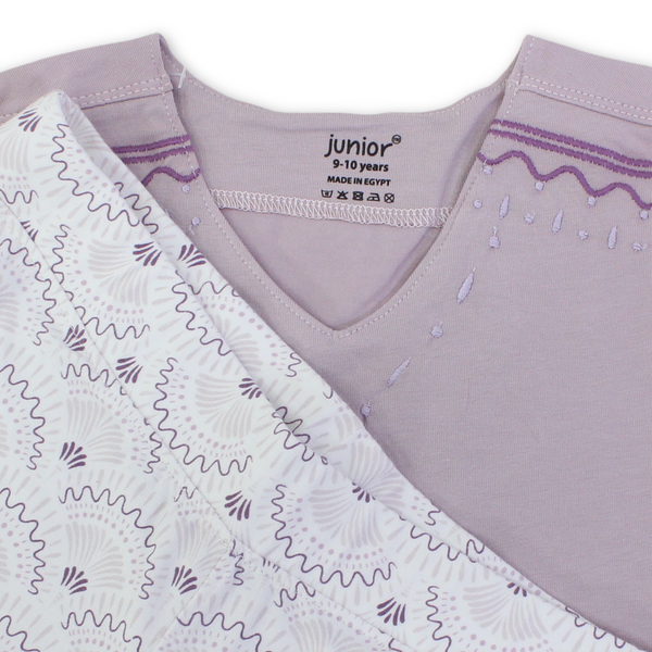 Girls Cotton Sleeveless Pajama – Dusty Pink