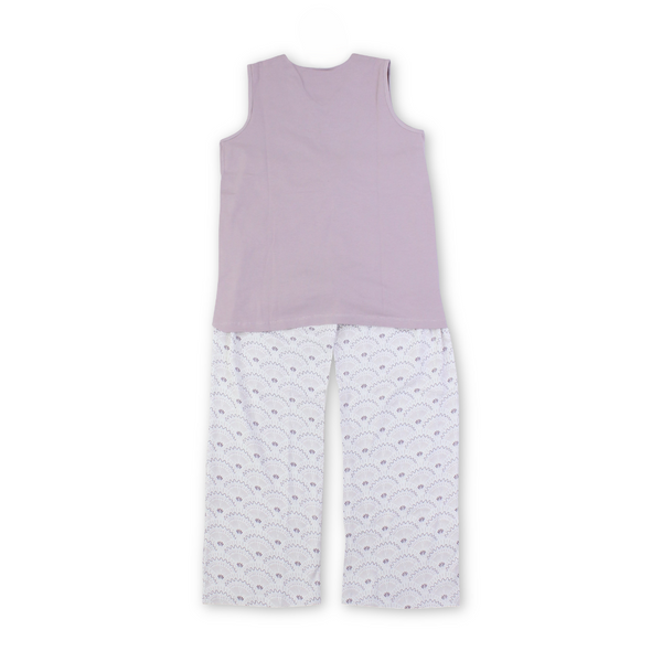 Girls Cotton Sleeveless Pajama – Dusty Pink