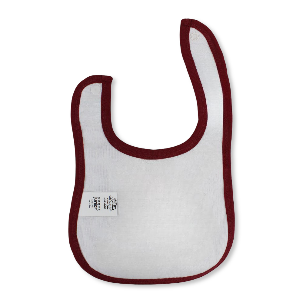 Cotton Baby Bib – Burgundy & White with I’m a Sweet Girl Print