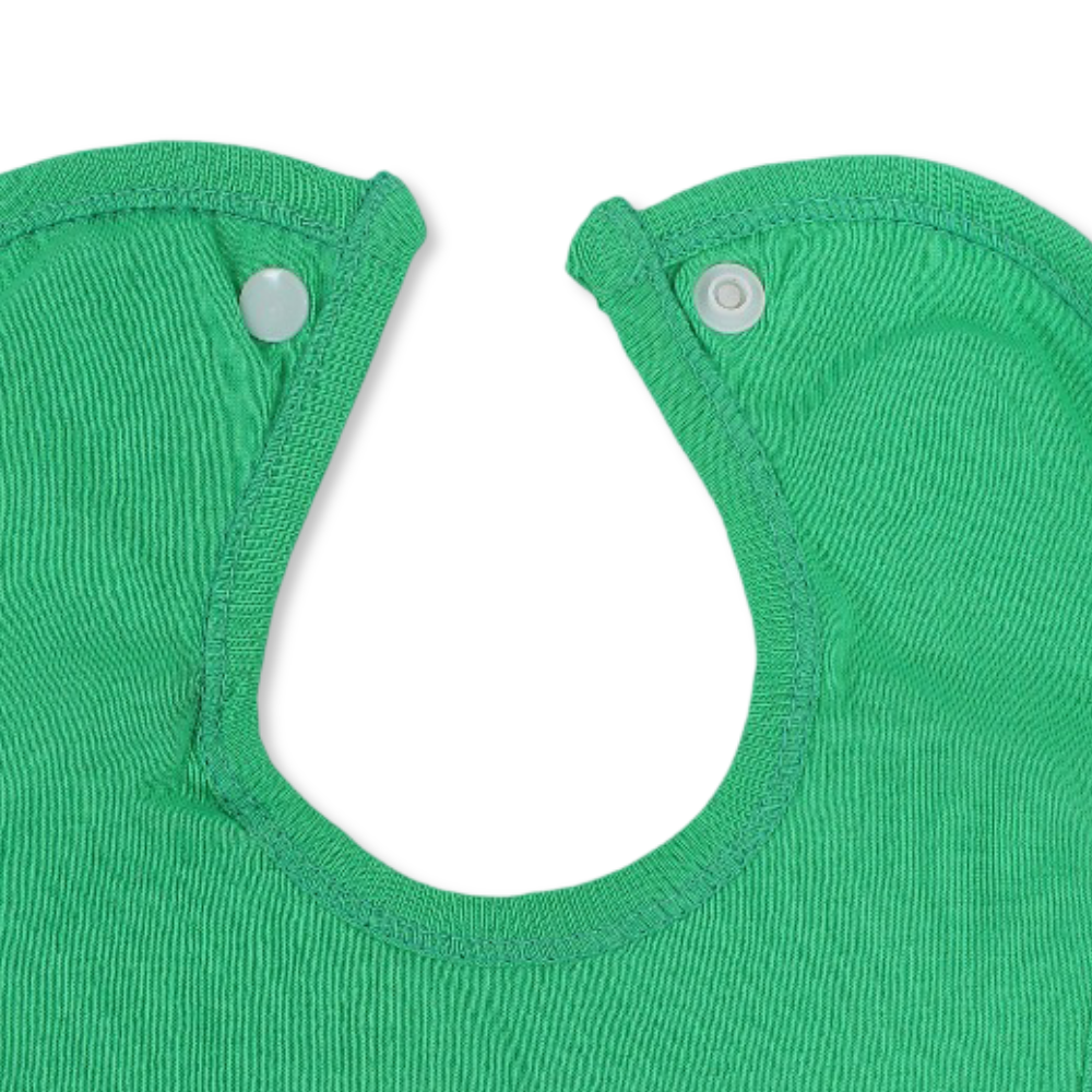 Cotton Baby Bib – Green with Cactus Print