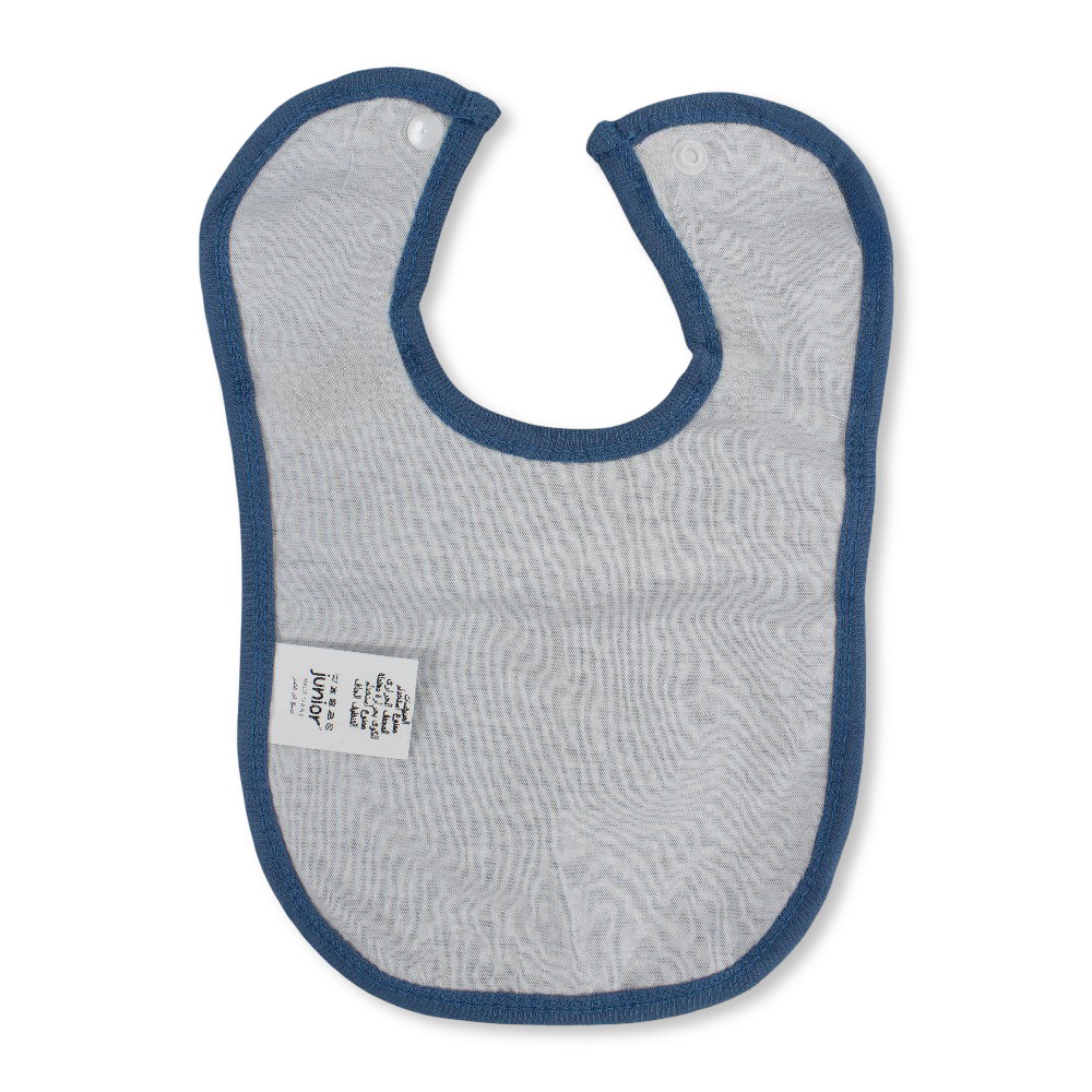 Cotton Baby Bib – Indigo with Cool Summer Cactus Print