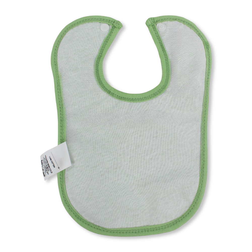 Cotton Baby Bib – Green with Cool Summer Cactus Print