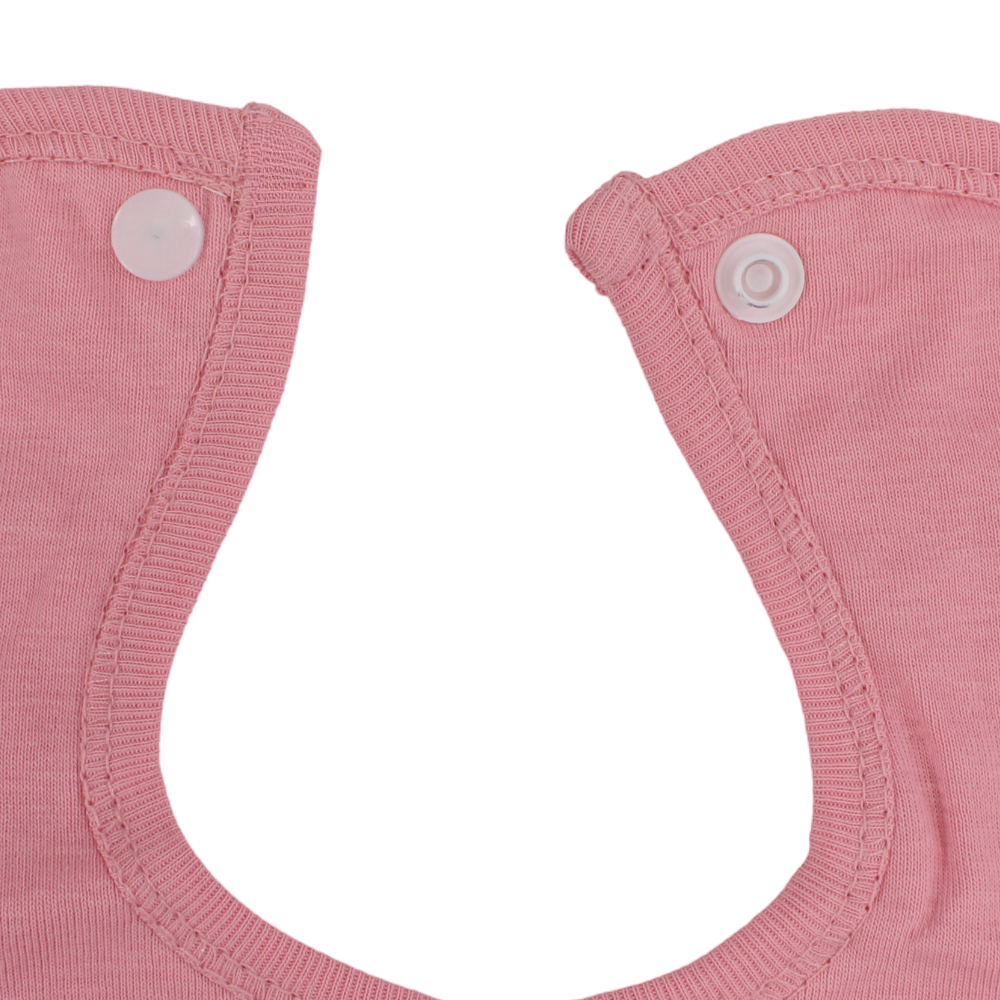 Cotton Baby Bib – Salmon with Little Dreamer Print