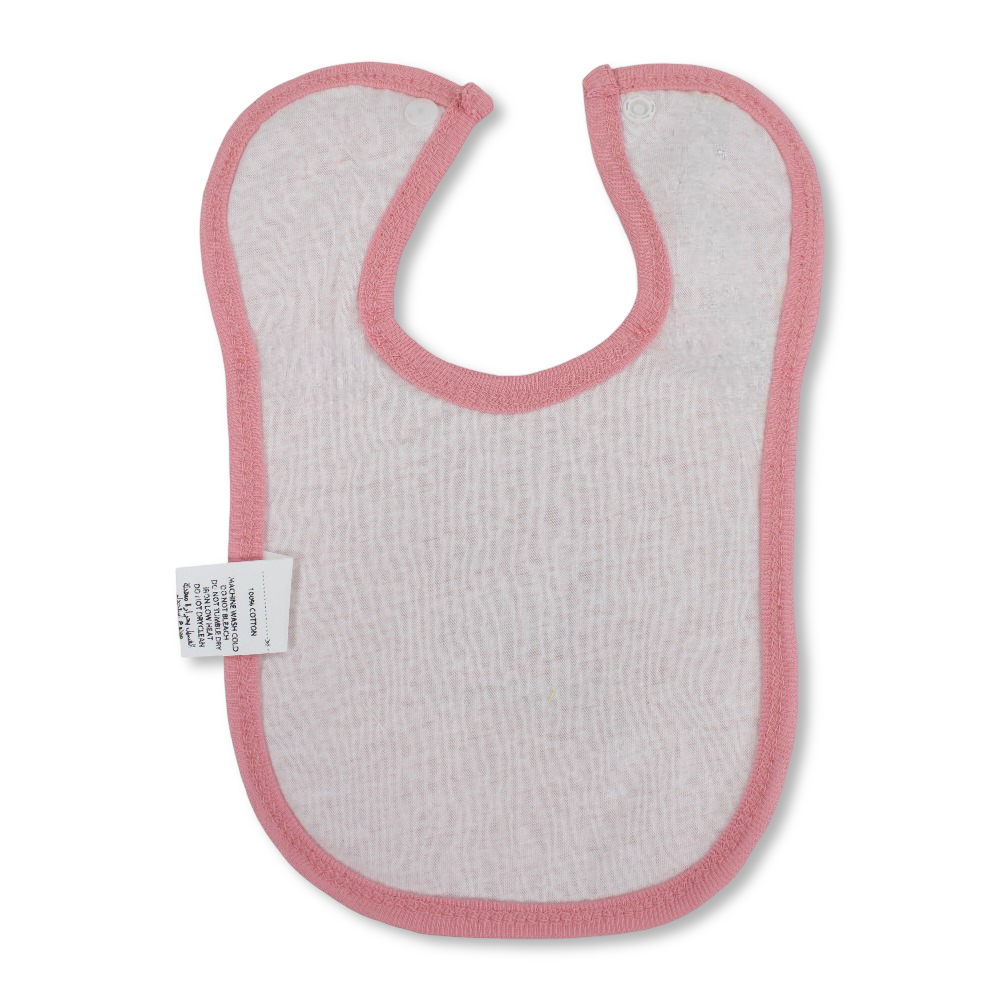 Cotton Baby Bib – Salmon with Little Dreamer Print