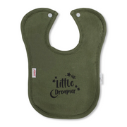 Cotton Baby Bib – Olive with Little Dreamer Print