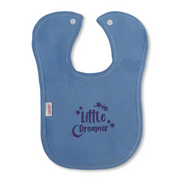 Cotton Baby Bib – Baby Blue with Little Dreamer Print