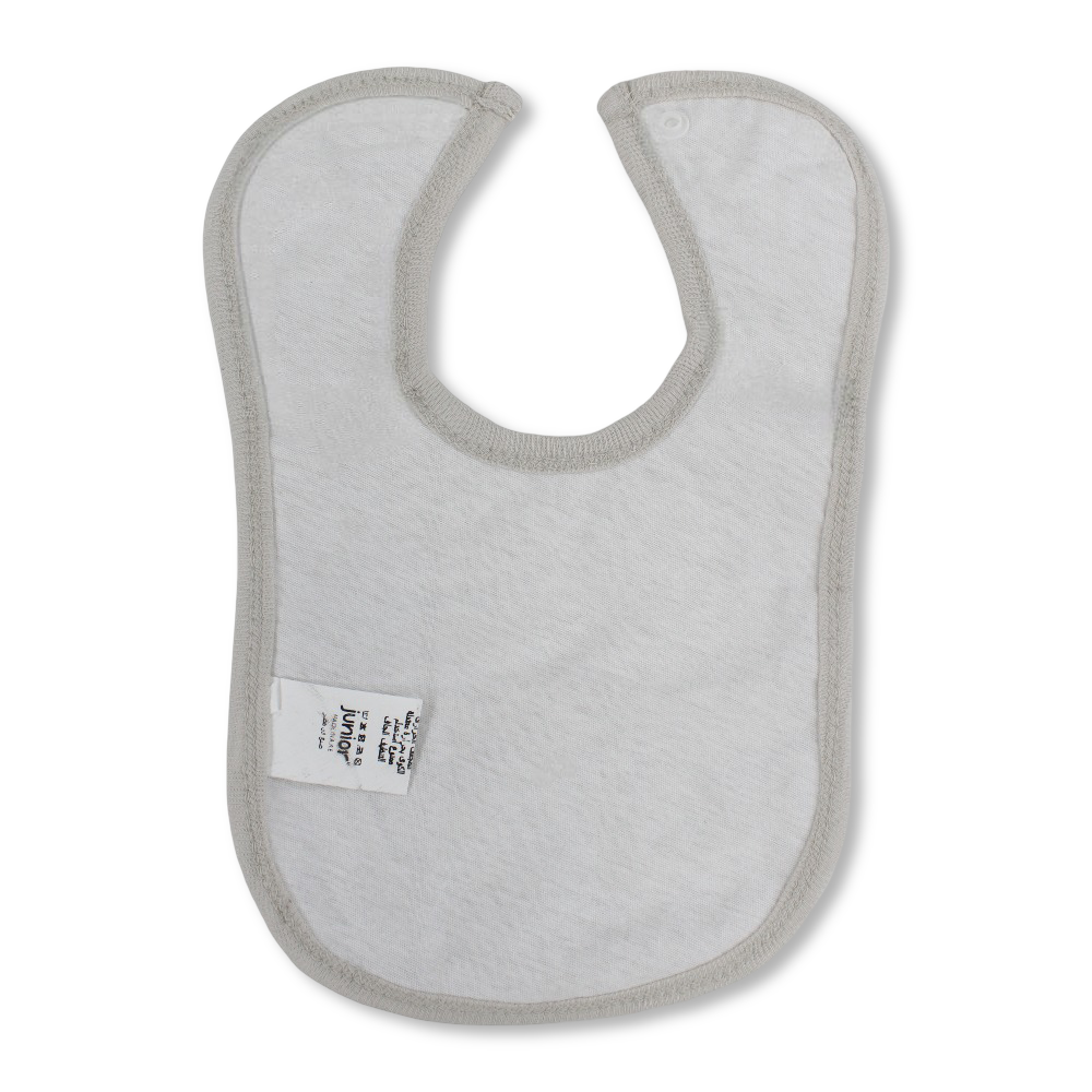 Cotton Baby Bib – Beige with Barbie Print