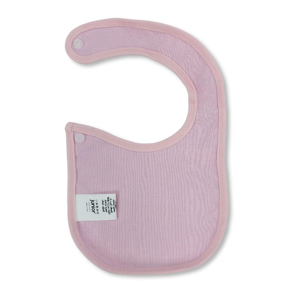 Cotton Baby Bib – Pink & Off-White with Floral Print