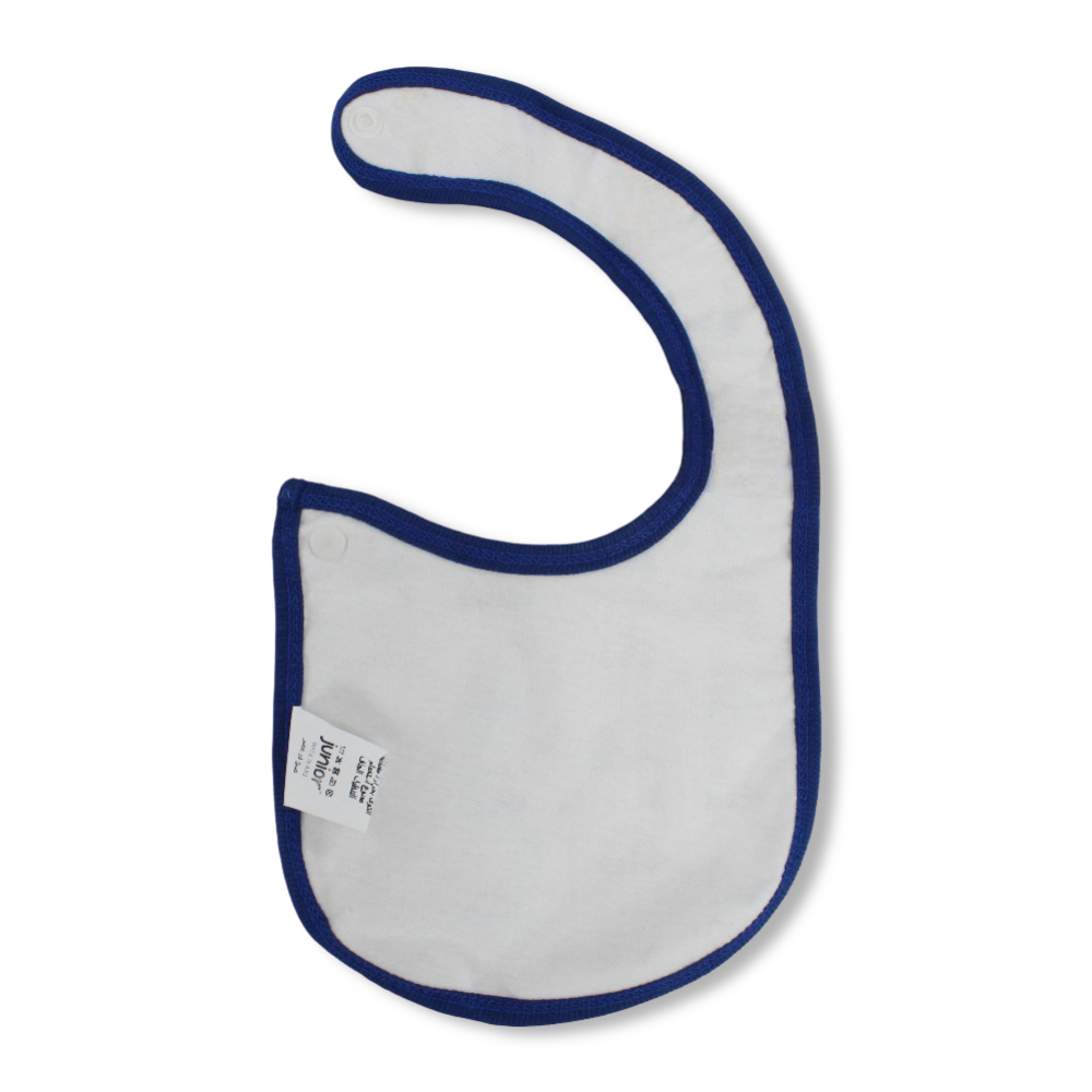 Cotton Baby Bib – Blue & White with Cars Design