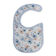 Cotton Baby Bib – Baby Blue & Off-White with Bicycle Print