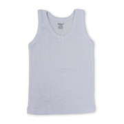 Girls Cotton Sleeveless Undershirt – White