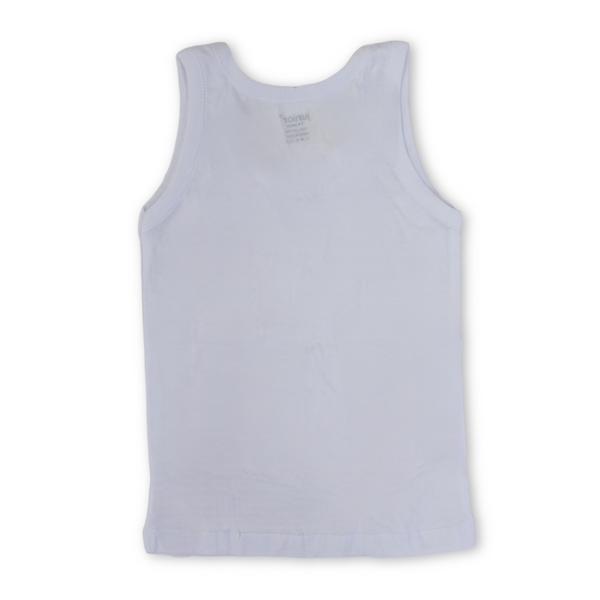 Girls Cotton Sleeveless Undershirt – White