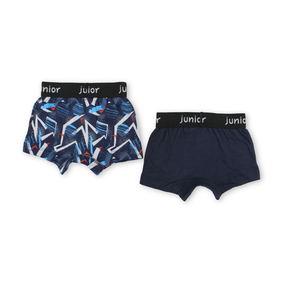 Boys Cotton Boxer Shorts Multicolor – Pack Of 2