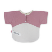 Cotton Baby Bib – Beige & Dusty Pink with Flowers Print
