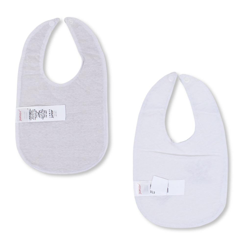 Cotton Baby Bibs – Pink & Grey with Floral and Butterfly Prints (2 Pieces)