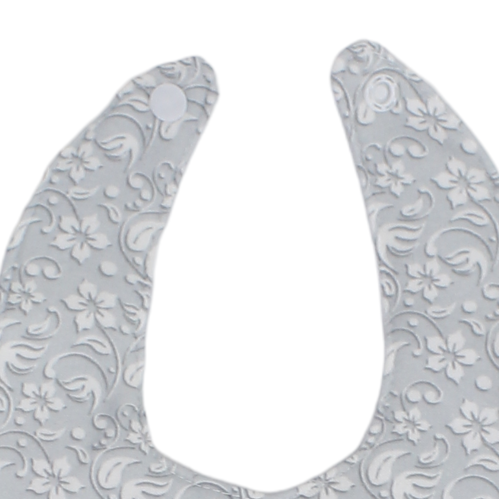 Cotton Baby Bibs – Pink & Grey with Floral and Butterfly Prints (2 Pieces)