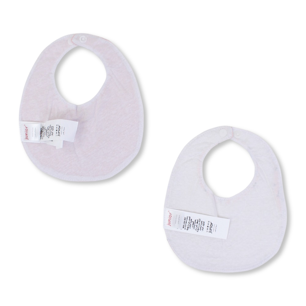 Cotton Baby Bibs – Pink with Cute Elephant Prints ( 2 Pieces )