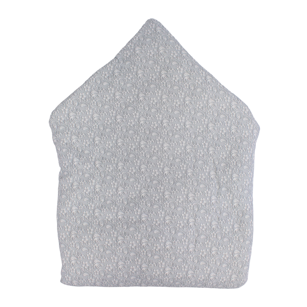 Cotton Baby Blanket – Grey with "Butterfly" Design