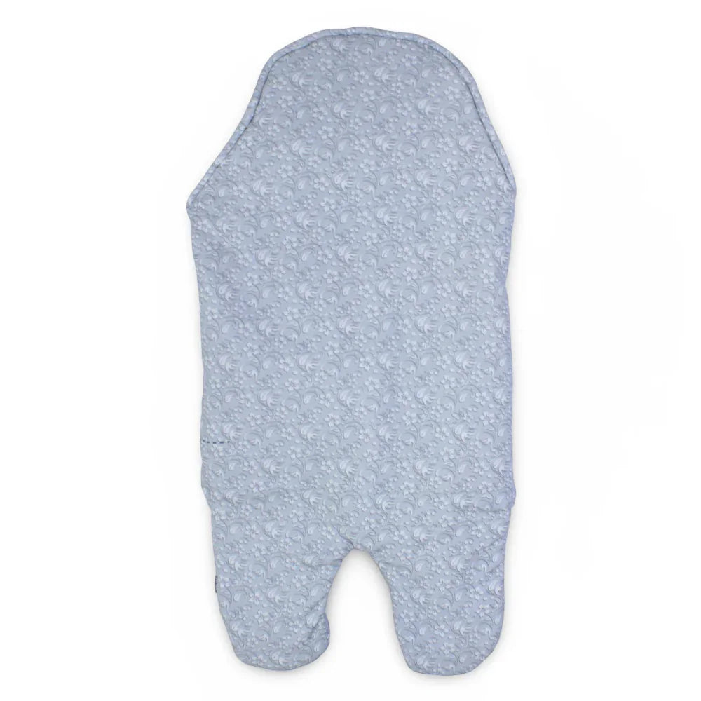 Baby Girls Swaddle – Grey with Butterfly Design & Fur Lining