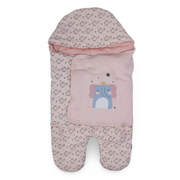 Baby Girls Cotton Swaddle – Pink with Elephant Design