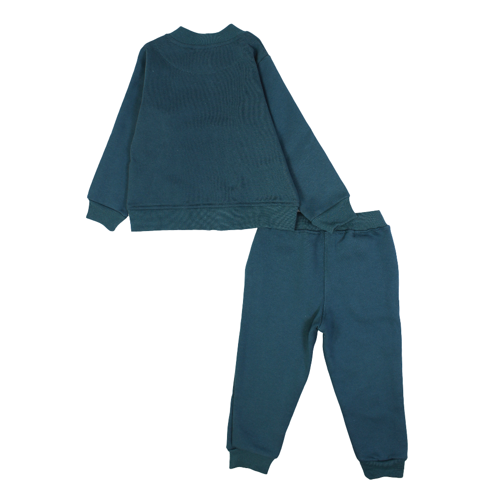 Boys Cotton Pajama Set – Mint with "Build" Design