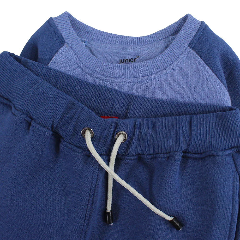 Boys Cotton Pajama Set – Indigo with “Peaceful Mind“ Design