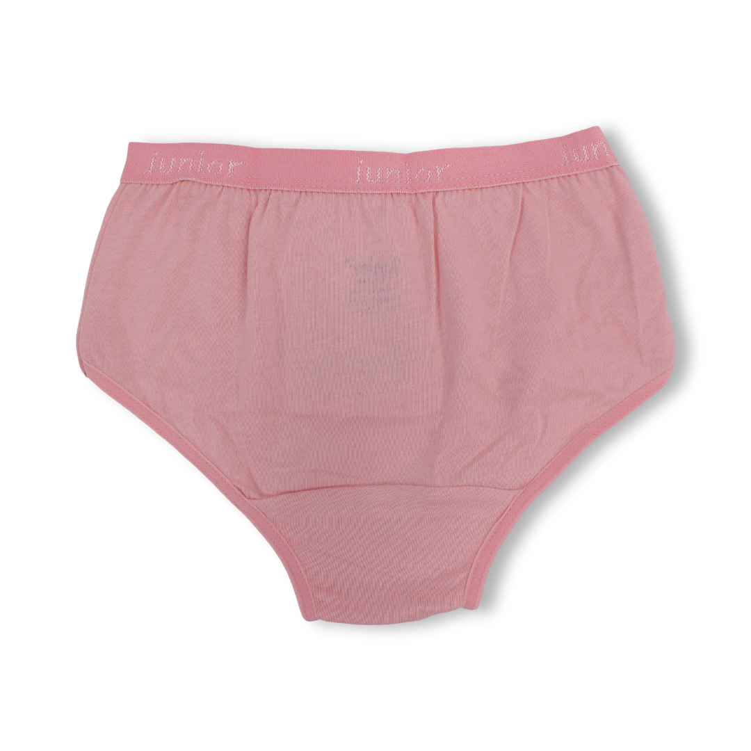 Girls Cotton Pantie – Salmon with "Happy" Print