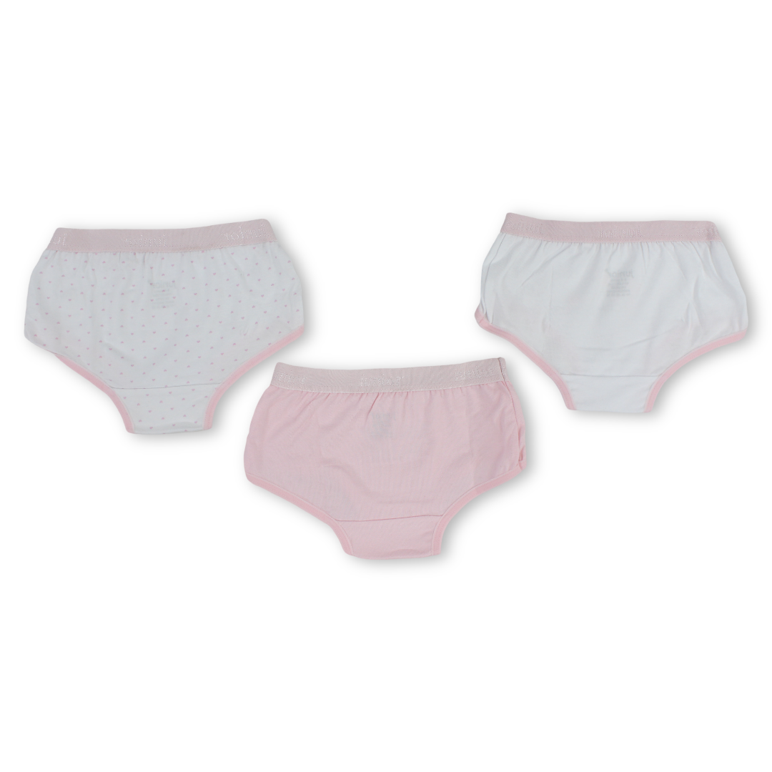 Girls Cotton Pantie – Pink (Pack Of 3)
