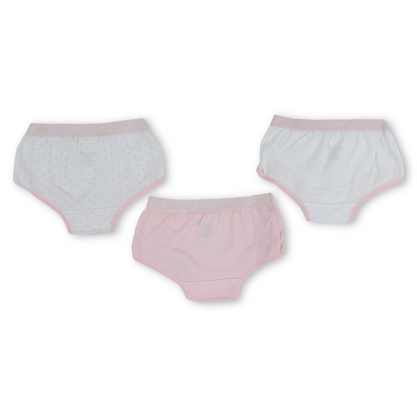 Girls Cotton Pantie – Pink (Pack Of 3)