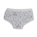 Girls Cotton Pantie – White with Flowers Print