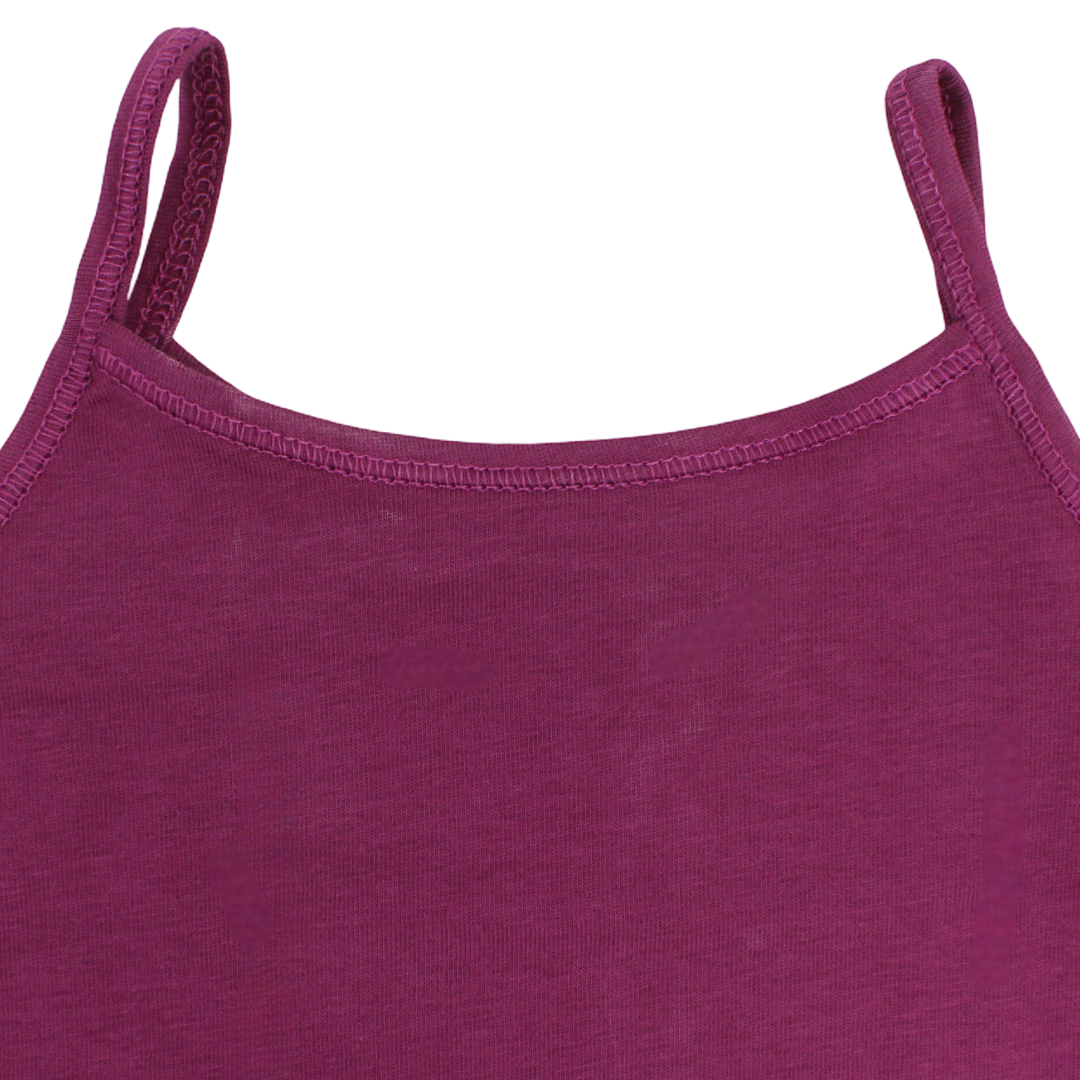 Girls Cotton Sleeveless Undershirt – Burgundy