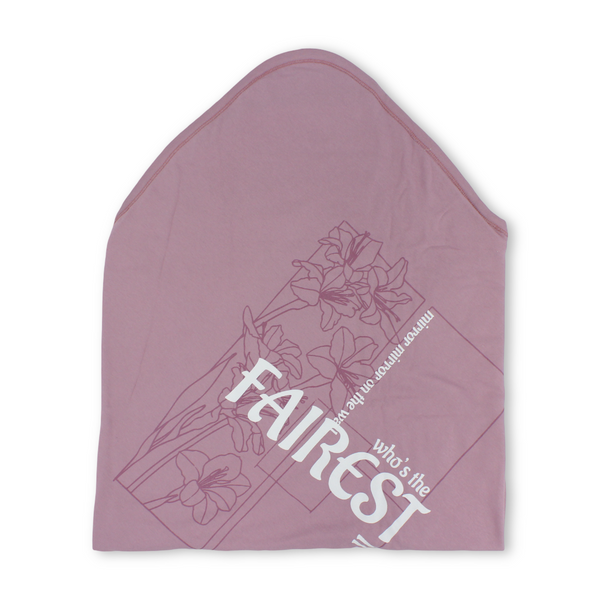 Cotton Baby Blanket – Dusty Pink with "Queen" Print